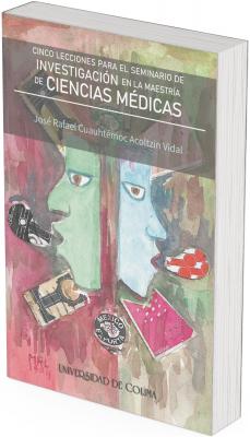 La imagen central es una pintura con técnica mixta en acuarela y collage, que muestra dos rostros de perfil enfrentados. El rostro izquierdo es verde, el derecho azul, y ambos se observan mutuamente con expresión neutral. Las bocas de ambos perfiles parecen emitir elementos visuales que recuerdan al diálogo, como figuras geométricas, fragmentos de texto, y pequeños objetos circulares o rectangulares que simulan etiquetas o insignias (una de ellas claramente dice “México Exporta”).  El fondo está pintado con manchas diluidas de tonos terrosos, rojizos, verdes y rosados. Las texturas recuerdan tanto a un entorno natural como a una composición abstracta de pensamientos o flujos de ideas. En la esquina inferior derecha aparece el crédito de la obra artística: "Acuarela 'Ciencia y diálogo' – Mario Rendón Lozano". En la parte superior, un recuadro traslúcido gris contiene el título en blanco y el nombre del autor en azul claro.